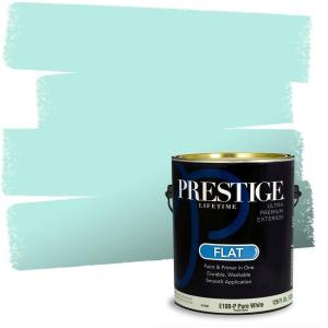 imagePRESTIGE Paints Interior Paint and Primer In One 1Gallon Eggshell Comparable Match of Benjamin Moore Oceanic Teal653BMPCM