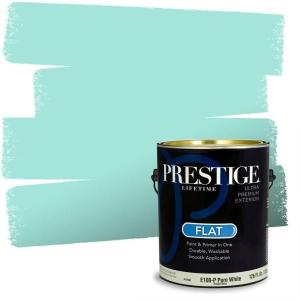 imagePRESTIGE Paints Interior Paint and Primer In One 1Gallon Eggshell Comparable Match of Benjamin Moore Oceanic Teal654BMPCM