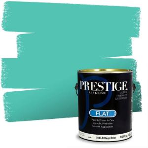 imagePRESTIGE Paints Interior Paint and Primer In One 1Gallon Eggshell Comparable Match of Benjamin Moore Oceanic Teal656BMPCM