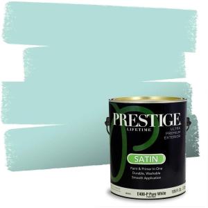 imagePRESTIGE Paints Interior Paint and Primer In One 1Gallon Eggshell Comparable Match of Benjamin Moore Oceanic Teal667BMPCM