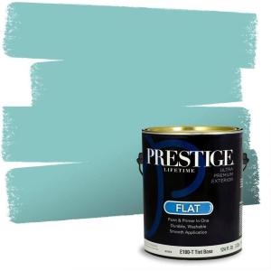 imagePRESTIGE Paints Interior Paint and Primer In One 1Gallon Eggshell Comparable Match of Benjamin Moore Oceanic Teal669BMPCM