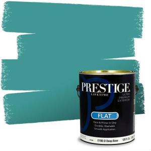 imagePRESTIGE Paints Interior Paint and Primer In One 1Gallon Eggshell Comparable Match of Benjamin Moore Oceanic Teal671BMPCM