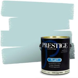 imagePRESTIGE Paints Interior Paint and Primer In One 1Gallon Eggshell Comparable Match of Benjamin Moore Oceanic Teal674BMPCM