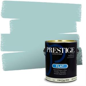 imagePRESTIGE Paints Interior Paint and Primer In One 1Gallon Eggshell Comparable Match of Benjamin Moore Oceanic Teal675BMPCM