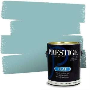 imagePRESTIGE Paints Interior Paint and Primer In One 1Gallon Eggshell Comparable Match of Benjamin Moore Oceanic Teal676BMPCM