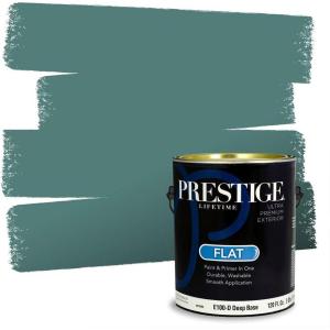 imagePRESTIGE Paints Interior Paint and Primer In One 1Gallon Eggshell Comparable Match of Benjamin Moore Oceanic Teal678BMPCM