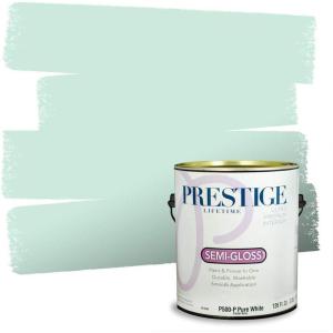 imagePRESTIGE Paints Interior Paint and Primer In One 1Gallon Eggshell Comparable Match of Benjamin Moore Oceanic TealOuter Sphere