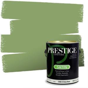 imagePRESTIGE Paints P500P541BM Interior Paint and Primer In One SemiGloss Comparable Match of Benjamin Moore 1 gallon Veranda ViewBuckingham Gardens