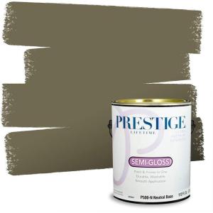imagePRESTIGE Paints P500P541BM Interior Paint and Primer In One SemiGloss Comparable Match of Benjamin Moore 1 gallon Veranda ViewSterling Forest