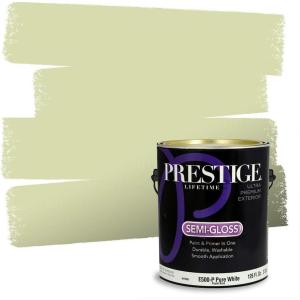 imagePRESTIGE Paints P500P541BM Interior Paint and Primer In One SemiGloss Comparable Match of Benjamin Moore 1 gallon Veranda ViewWarren Acres