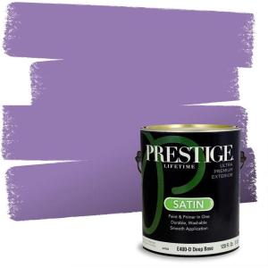 imagePRESTIGE Paints Exterior Paint and Primer In One 1Gallon SemiGloss Comparable Match of Benjamin Moore Grappa1398BMPCM
