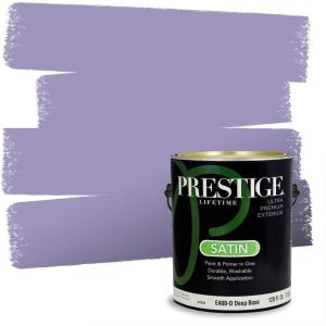 imagePRESTIGE Paints Exterior Paint and Primer In One 1Gallon SemiGloss Comparable Match of Benjamin Moore Grappa1405BMPCM