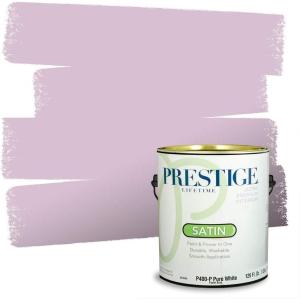 imagePRESTIGE Paints Exterior Paint and Primer In One 1Gallon SemiGloss Comparable Match of Benjamin Moore GrappaHidden Sanctuary