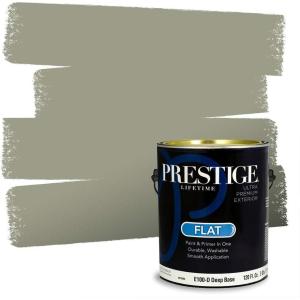 imagePRESTIGE Paints Exterior Paint and Primer In One 1Gallon Satin Comparable Match of Benjamin Moore Forest Hills Green1496BMPCM