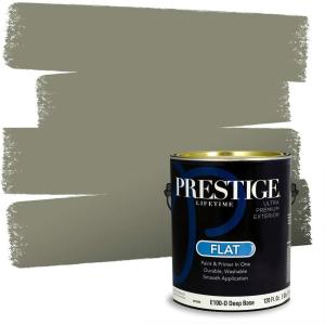imagePRESTIGE Paints Exterior Paint and Primer In One 1Gallon Satin Comparable Match of Benjamin Moore Forest Hills Green1497BMPCM