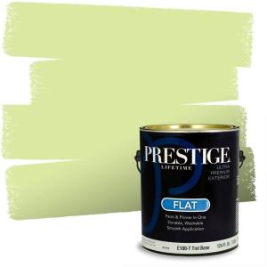 imagePRESTIGE Paints Exterior Paint and Primer In One 1Gallon Satin Comparable Match of Benjamin Moore Forest Hills Green402BMPCM