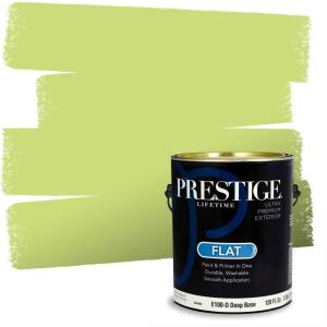 imagePRESTIGE Paints Exterior Paint and Primer In One 1Gallon Satin Comparable Match of Benjamin Moore Forest Hills Green403BMPCM