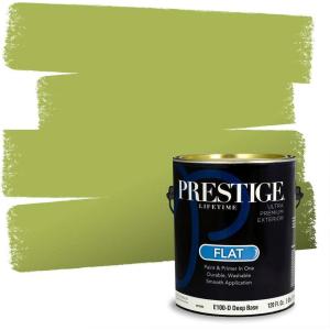 imagePRESTIGE Paints Exterior Paint and Primer In One 1Gallon Satin Comparable Match of Benjamin Moore Forest Hills Green405BMPCM