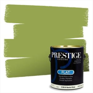 imagePRESTIGE Paints Exterior Paint and Primer In One 1Gallon Satin Comparable Match of Benjamin Moore Forest Hills Green406BMPCM