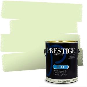 imagePRESTIGE Paints Exterior Paint and Primer In One 1Gallon Satin Comparable Match of Benjamin Moore Forest Hills Green408BMPCM