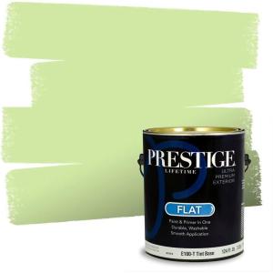 imagePRESTIGE Paints Exterior Paint and Primer In One 1Gallon Satin Comparable Match of Benjamin Moore Forest Hills Green410BMPCM