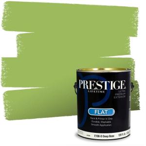 imagePRESTIGE Paints Exterior Paint and Primer In One 1Gallon Satin Comparable Match of Benjamin Moore Forest Hills Green413BMPCM