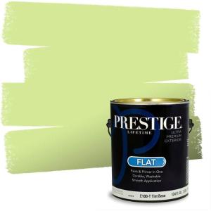 imagePRESTIGE Paints Exterior Paint and Primer In One 1Gallon Satin Comparable Match of Benjamin Moore Forest Hills Green416BMPCM