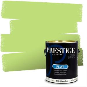 imagePRESTIGE Paints Exterior Paint and Primer In One 1Gallon Satin Comparable Match of Benjamin Moore Forest Hills Green417BMPCM