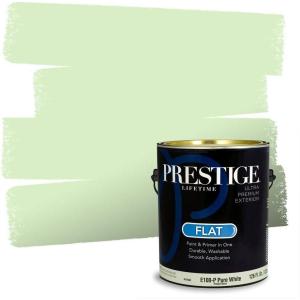 imagePRESTIGE Paints Exterior Paint and Primer In One 1Gallon Satin Comparable Match of Benjamin Moore Forest Hills Green422BMPCM