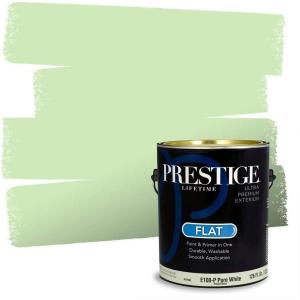 imagePRESTIGE Paints Exterior Paint and Primer In One 1Gallon Satin Comparable Match of Benjamin Moore Forest Hills Green423BMPCM