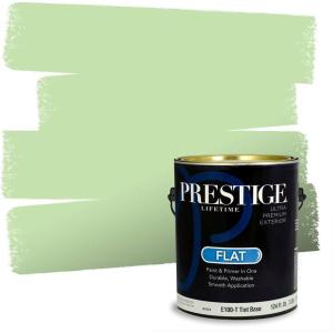 imagePRESTIGE Paints Exterior Paint and Primer In One 1Gallon Satin Comparable Match of Benjamin Moore Forest Hills Green424BMPCM