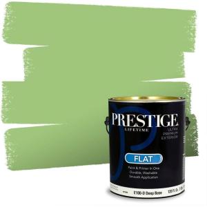 imagePRESTIGE Paints Exterior Paint and Primer In One 1Gallon Satin Comparable Match of Benjamin Moore Forest Hills Green426BMPCM