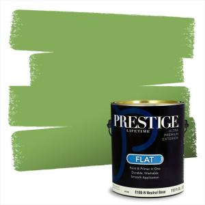 imagePRESTIGE Paints Exterior Paint and Primer In One 1Gallon Satin Comparable Match of Benjamin Moore Forest Hills Green427BMPCM