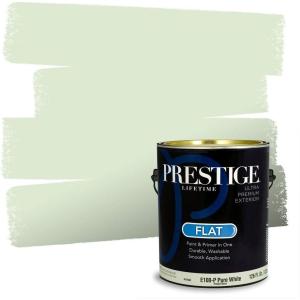 imagePRESTIGE Paints Exterior Paint and Primer In One 1Gallon Satin Comparable Match of Benjamin Moore Forest Hills Green428BMPCM