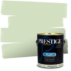imagePRESTIGE Paints Exterior Paint and Primer In One 1Gallon Satin Comparable Match of Benjamin Moore Forest Hills Green429BMPCM