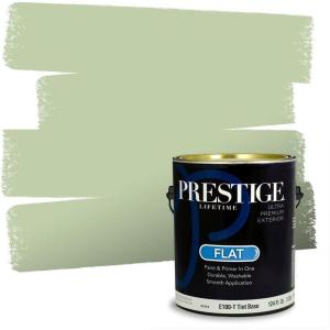 imagePRESTIGE Paints Exterior Paint and Primer In One 1Gallon Satin Comparable Match of Benjamin Moore Forest Hills Green430BMPCM