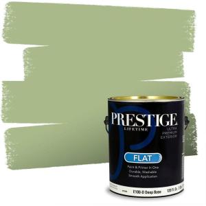 imagePRESTIGE Paints Exterior Paint and Primer In One 1Gallon Satin Comparable Match of Benjamin Moore Forest Hills Green431BMPCM