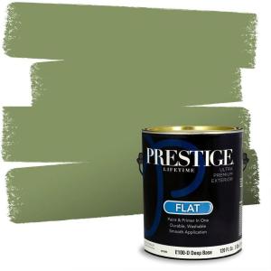 imagePRESTIGE Paints Exterior Paint and Primer In One 1Gallon Satin Comparable Match of Benjamin Moore Forest Hills GreenForest Hills Green