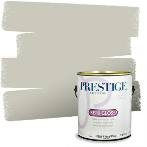imagePRESTIGE Paints Exterior Paint and Primer In One 1Gallon Satin Comparable Match of Benjamin Moore Forest Hills GreenVale Mist