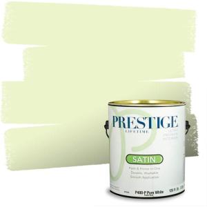 imagePRESTIGE Paints Exterior Paint and Primer In One 1Gallon Satin Comparable Match of Benjamin Moore Forest Hills GreenWispy Green
