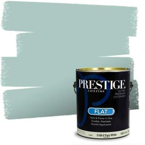 imagePRESTIGE Paints Exterior Paint and Primer In One 1Gallon Satin Comparable Match of Benjamin Moore Polished Slate682BMPCM