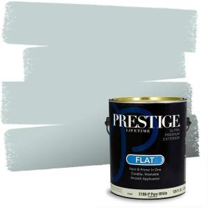 imagePRESTIGE Paints Exterior Paint and Primer In One 1Gallon Satin Comparable Match of Benjamin Moore Polished Slate687BMPCM