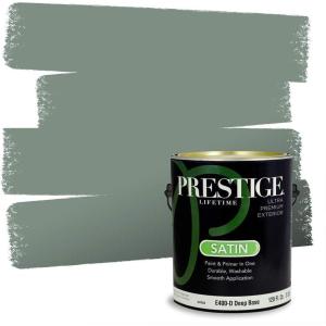 imagePRESTIGE Paints Exterior Paint and Primer In One 1Gallon Satin Comparable Match of Benjamin Moore Polished Slate699BMPCM
