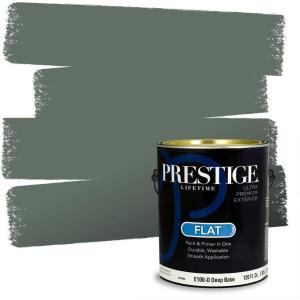 imagePRESTIGE Paints Exterior Paint and Primer In One 1Gallon Satin Comparable Match of Benjamin Moore Polished Slate700BMPCM