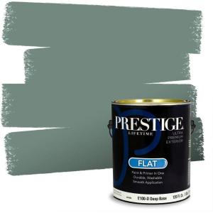 imagePRESTIGE Paints Exterior Paint and Primer In One 1Gallon Satin Comparable Match of Benjamin Moore Polished Slate706BMPCM
