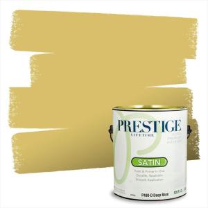imagePRESTIGE Paints Interior Paint and Primer In One 1Gallon SemiGloss Comparable Match of Benjamin Moore Golden HoneyLuxurious Gold