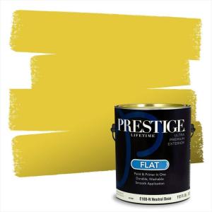 imagePRESTIGE Paints Interior Paint and Primer In One 1Gallon Eggshell Comparable Match of Benjamin Moore Vanilla Cookie357BMPCM