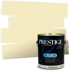 imagePRESTIGE Paints Interior Paint and Primer In One 1Gallon Eggshell Comparable Match of Benjamin Moore Vanilla Cookie373BMPCM