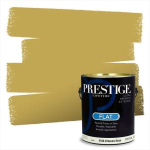 imagePRESTIGE Paints Interior Paint and Primer In One 1Gallon Eggshell Comparable Match of Benjamin Moore Vanilla Cookie378BMPCM