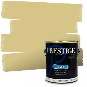 imagePRESTIGE Paints Interior Paint and Primer In One 1Gallon Eggshell Comparable Match of Benjamin Moore Vanilla Cookie382BMPCM